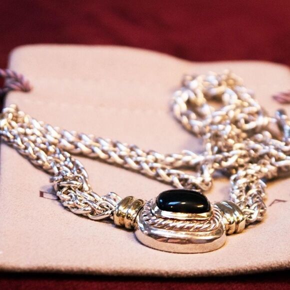 David Yurman black onyx choker necklace - Picture 4 of 5